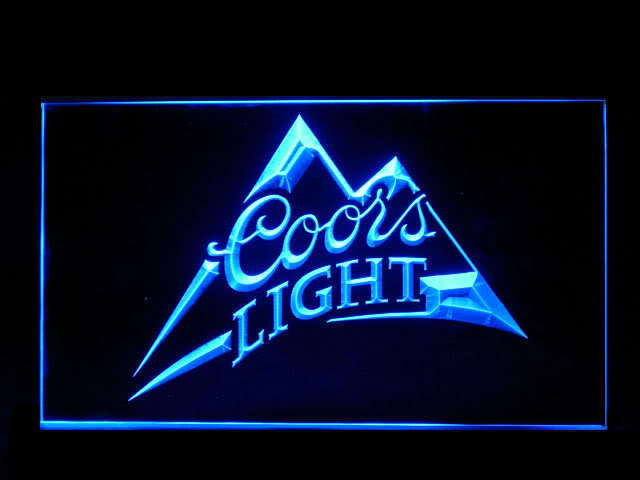 Coors Light Beer Mountain Neon Light Sign